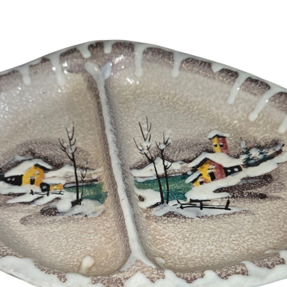 Charming‎ Winter Scene Ceramic Dish